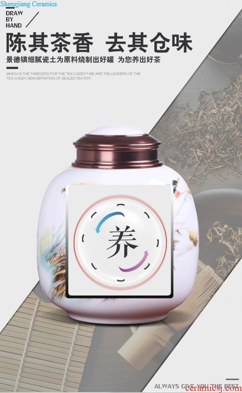 Jingdezhen ceramics Modern household adornment fashion vase mesa sitting room place propitious grain design