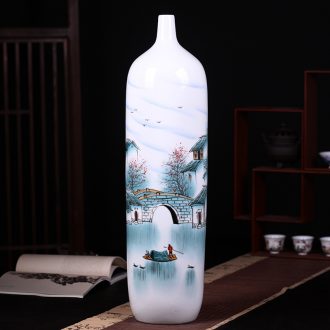 Hand painted pottery and porcelain vase decoration decoration mesa place jingdezhen famous handicraft sitting room place of blue and white porcelain