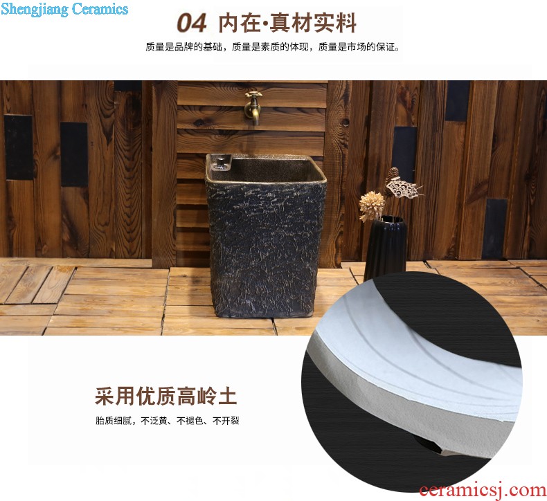 Jia depot Ceramic art restoring ancient ways is the sink Lavatory oval wei yu the stage basin archaize basin of household