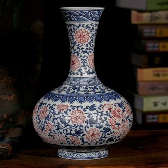 Jingdezhen blue and white porcelain features handmade ceramic vase Mei bottles of antique vase sitting room place home decoration