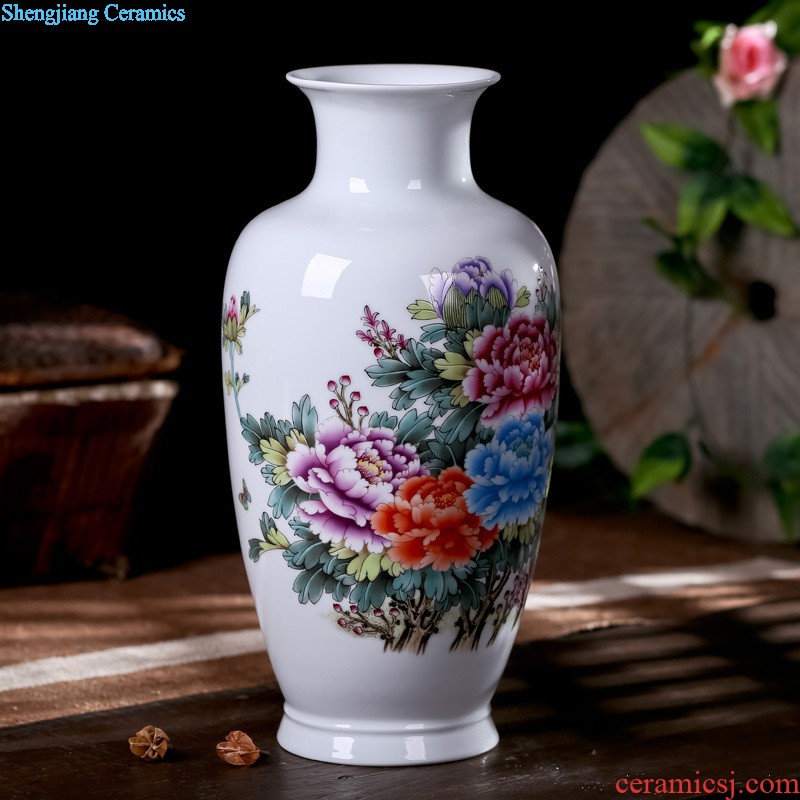 Jingdezhen ceramic vase creative dry flower flower arranging Chinese style restoring ancient ways contemporary and contracted home sitting room adornment is placed