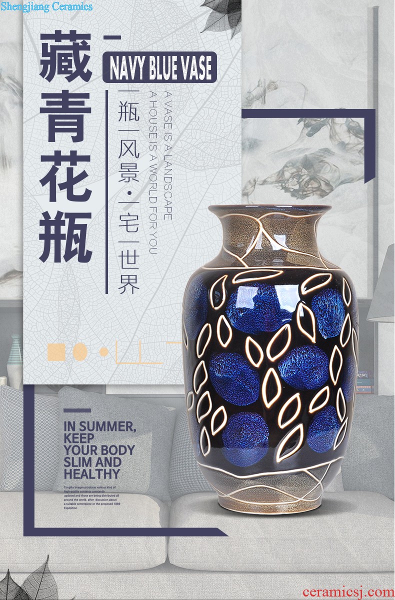 Jingdezhen ceramic vase furnishing articles furnishing articles of TV ark wine shelf decorations sitting room small contemporary and contracted flower arrangement
