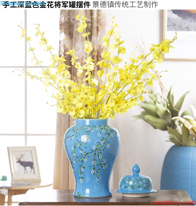 North European contemporary and contracted ceramic vase origami dried flowers flower arrangement sitting room small and pure and fresh home furnishing articles