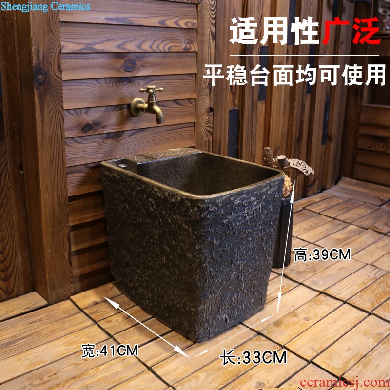 Jia depot Ceramic art restoring ancient ways is the sink Lavatory oval wei yu the stage basin archaize basin of household