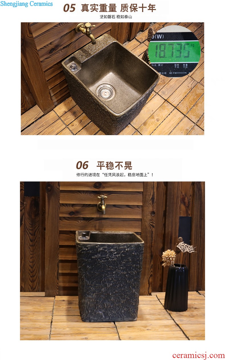 Jia depot Ceramic art restoring ancient ways is the sink Lavatory oval wei yu the stage basin archaize basin of household