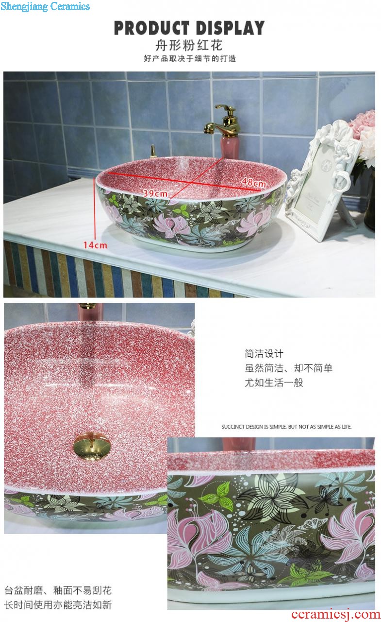 Jingdezhen square ceramic art basin stage basin of restoring ancient ways of household toilet lavabo ou wash basin