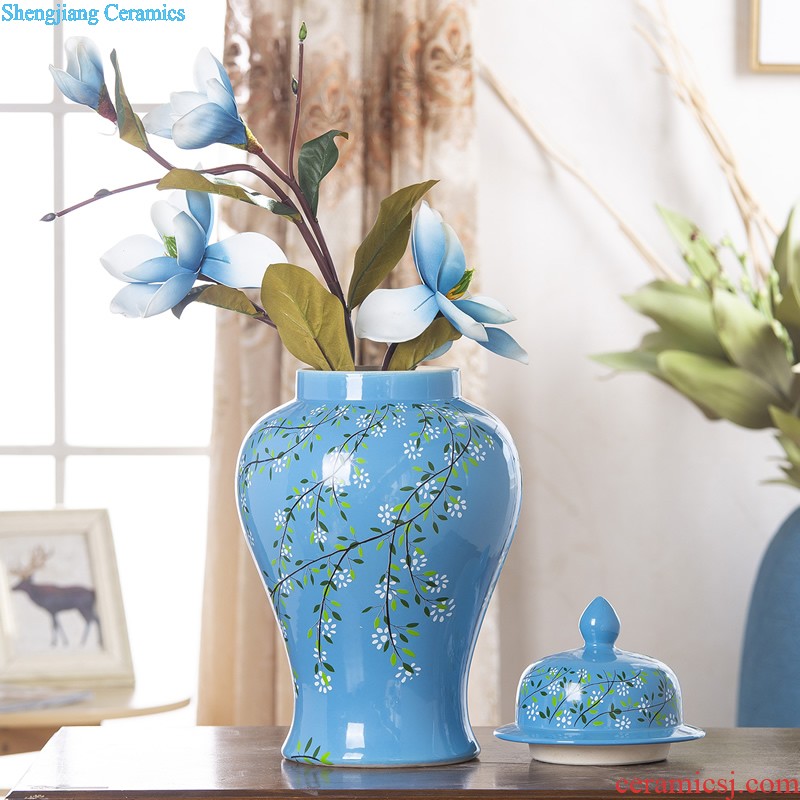 North European contemporary and contracted ceramic vase origami dried flowers flower arrangement sitting room small and pure and fresh home furnishing articles