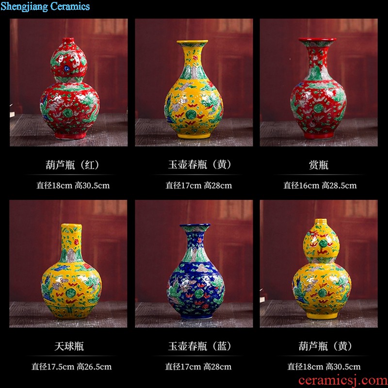 Jingdezhen ceramic vase desktop vase ng mun-hon hand-painted hand-painted porcelain vase classical fashion decorative furnishing articles
