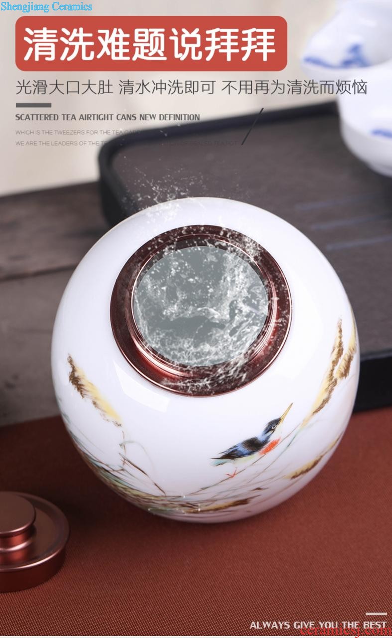 Jingdezhen ceramics Modern household adornment fashion vase mesa sitting room place propitious grain design