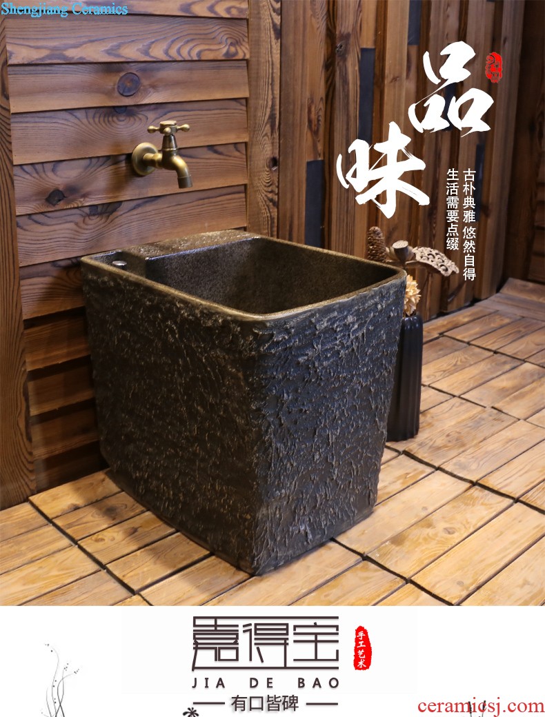 Jia depot Ceramic art restoring ancient ways is the sink Lavatory oval wei yu the stage basin archaize basin of household