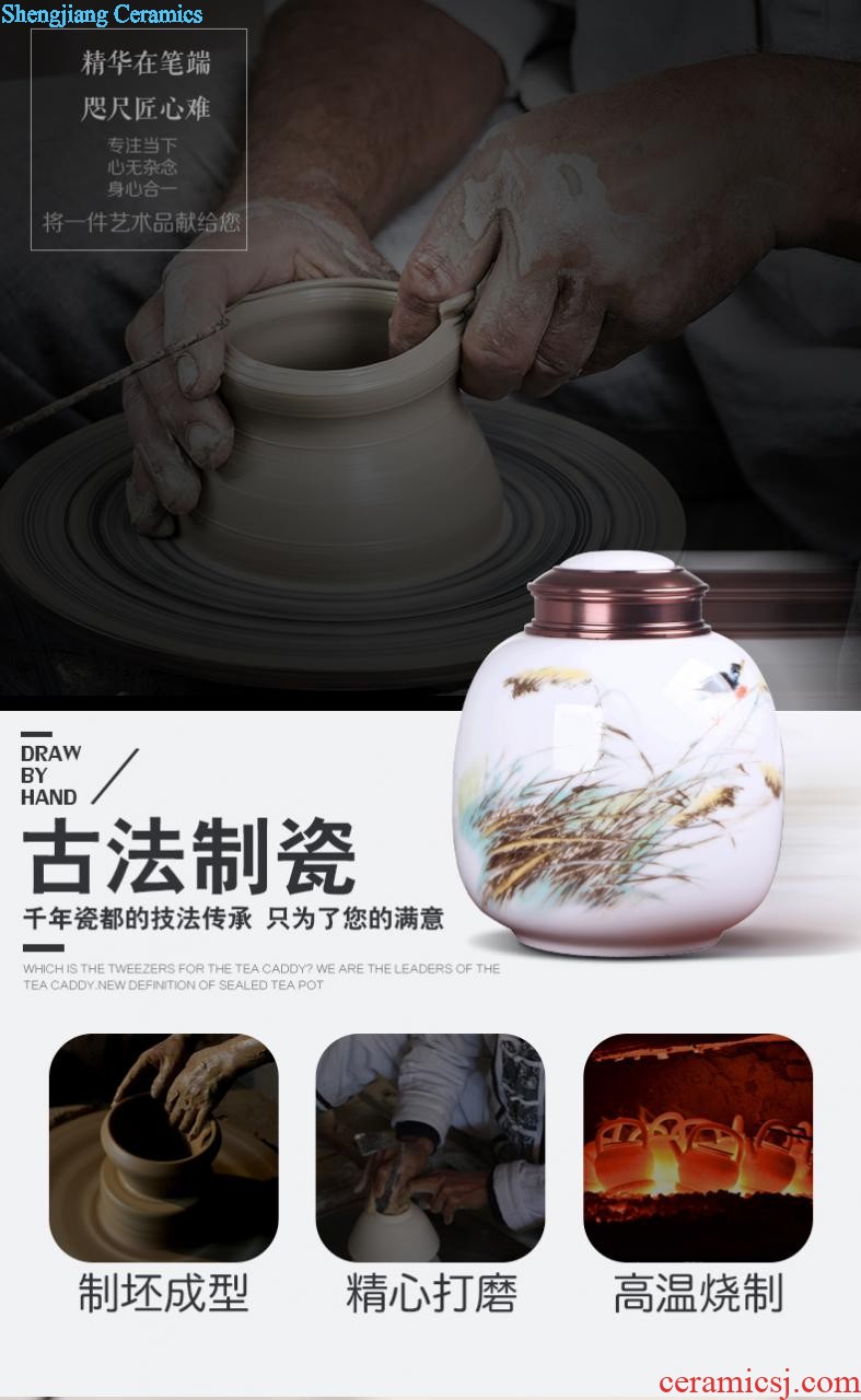 Jingdezhen ceramics Modern household adornment fashion vase mesa sitting room place propitious grain design