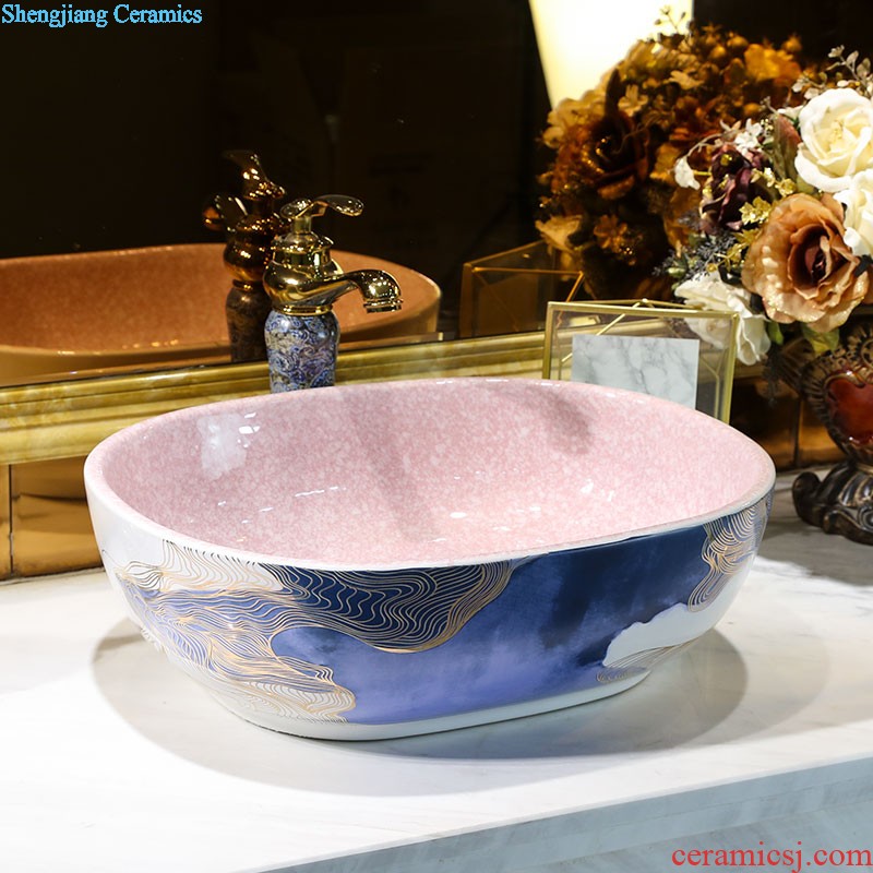 Jingdezhen square ceramic art basin stage basin of restoring ancient ways of household toilet lavabo ou wash basin