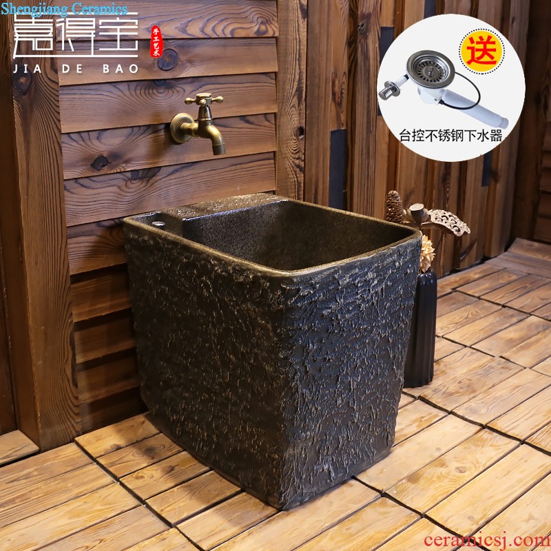 Jia depot Ceramic art restoring ancient ways is the sink Lavatory oval wei yu the stage basin archaize basin of household