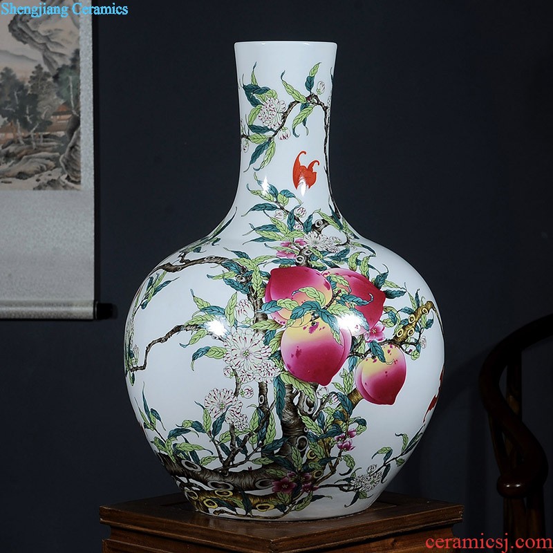 Blue and white porcelain vase, furnishing articles of jingdezhen ceramics by hand Classical Chinese style restoring ancient ways the gourd bottle