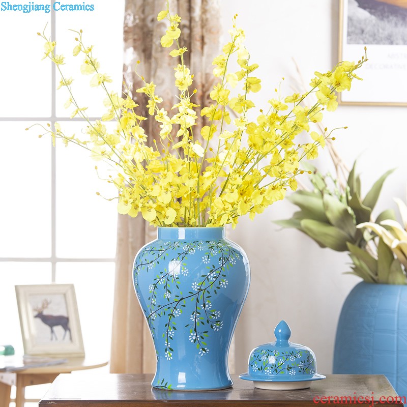 North European contemporary and contracted ceramic vase origami dried flowers flower arrangement sitting room small and pure and fresh home furnishing articles