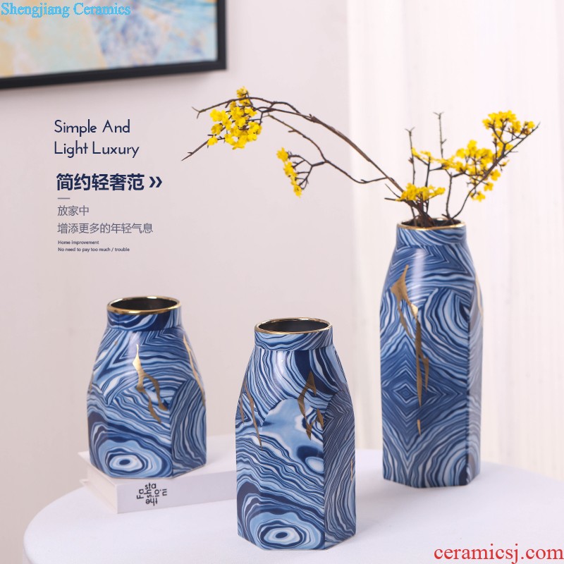 Jingdezhen ceramics vase wine sitting room gourd furnishing articles furnishing articles hotel office opening gifts