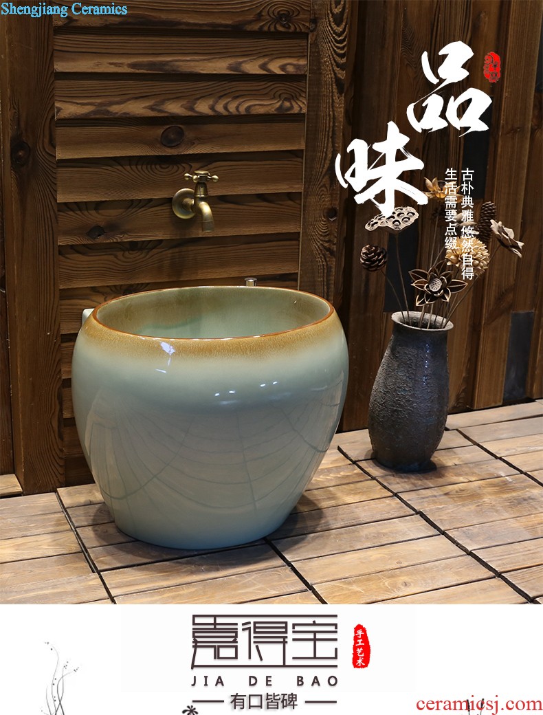 Jia depot art restoring ancient ways is the sink Lavatory basin of ceramic table antique elliptic toilet basin