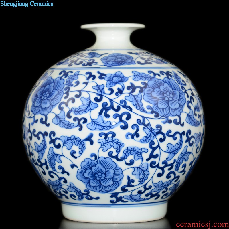 Jingdezhen ceramics glaze crystal vase flower arranging flowers sitting room, the new Chinese style household adornment handicraft furnishing articles