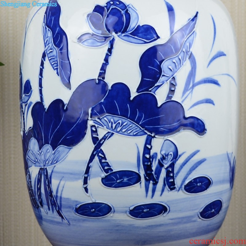 Art kiln porcelain vase decoration Flower glaze olive bottle Modern home furnishing articles porcelain arts and crafts