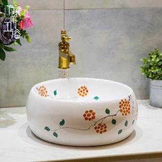 On the ceramic bowl lavatory art basin round continental basin toilet lavabo wash basin filled with flowers