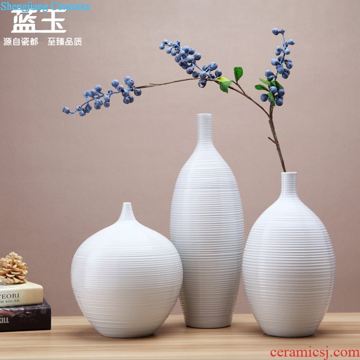 Archaize of jingdezhen ceramic kiln crack shadow blue glaze vase household adornment handicraft decoration furnishing articles sitting room