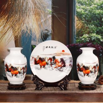 Simple black white vase furnishing articles sitting room TV ark flower arranging, jingdezhen ceramics european-style soft adornment