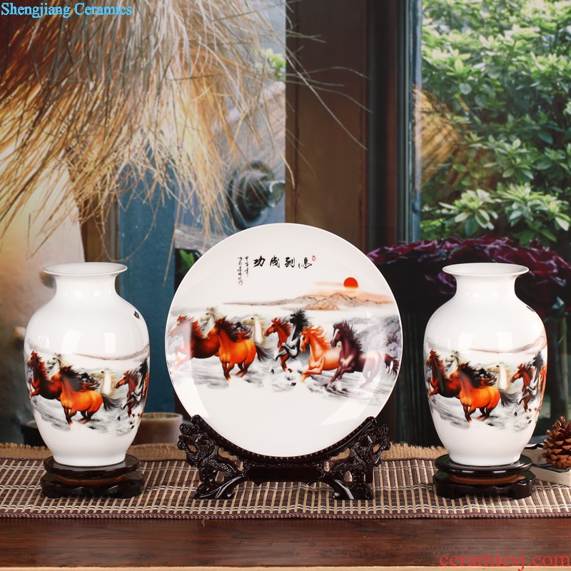 Simple black white vase furnishing articles sitting room TV ark flower arranging, jingdezhen ceramics european-style soft adornment