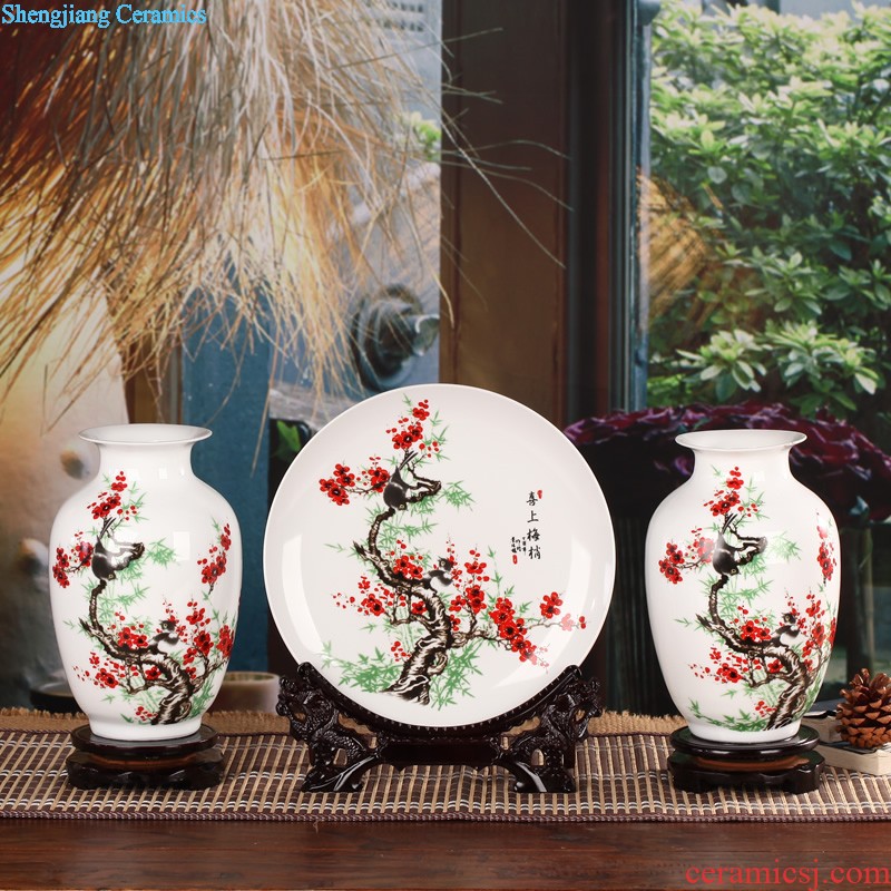 Simple black white vase furnishing articles sitting room TV ark flower arranging, jingdezhen ceramics european-style soft adornment