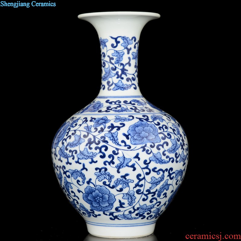 Jingdezhen ceramics glaze crystal vase flower arranging flowers sitting room, the new Chinese style household adornment handicraft furnishing articles