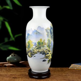 Jingdezhen ceramics China's large red vase Chinese style wedding wedding sitting room place home decorations