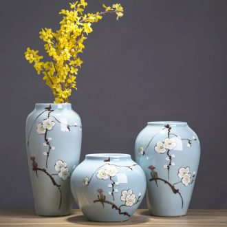 Jingdezhen ceramics hand-painted enamel vase large Chinese flower arrangement is an art that sitting room adornment table surface furnishing articles