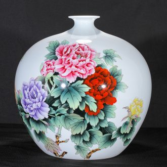 Jingdezhen ceramic masters hand-painted fish powder enamel vase sitting room adornment handicraft furnishing articles of new Chinese style household act the role ofing is tasted