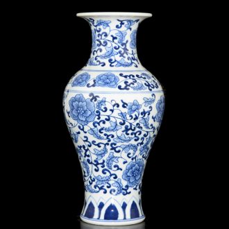 Jingdezhen ceramics glaze crystal vase flower arranging flowers sitting room, the new Chinese style household adornment handicraft furnishing articles