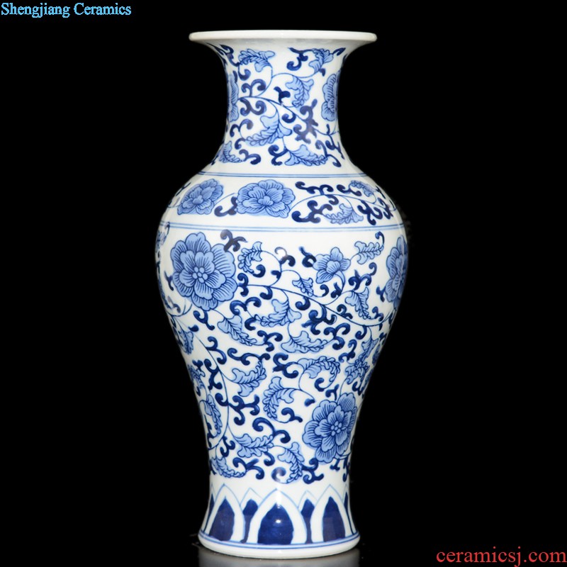 Jingdezhen ceramics glaze crystal vase flower arranging flowers sitting room, the new Chinese style household adornment handicraft furnishing articles