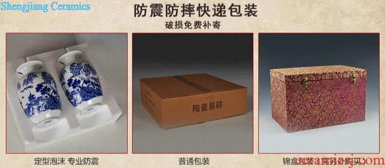 Extra large caddy ceramics jingdezhen porcelain household storage sealed cans of pu-erh tea and tea box restoring ancient ways POTS