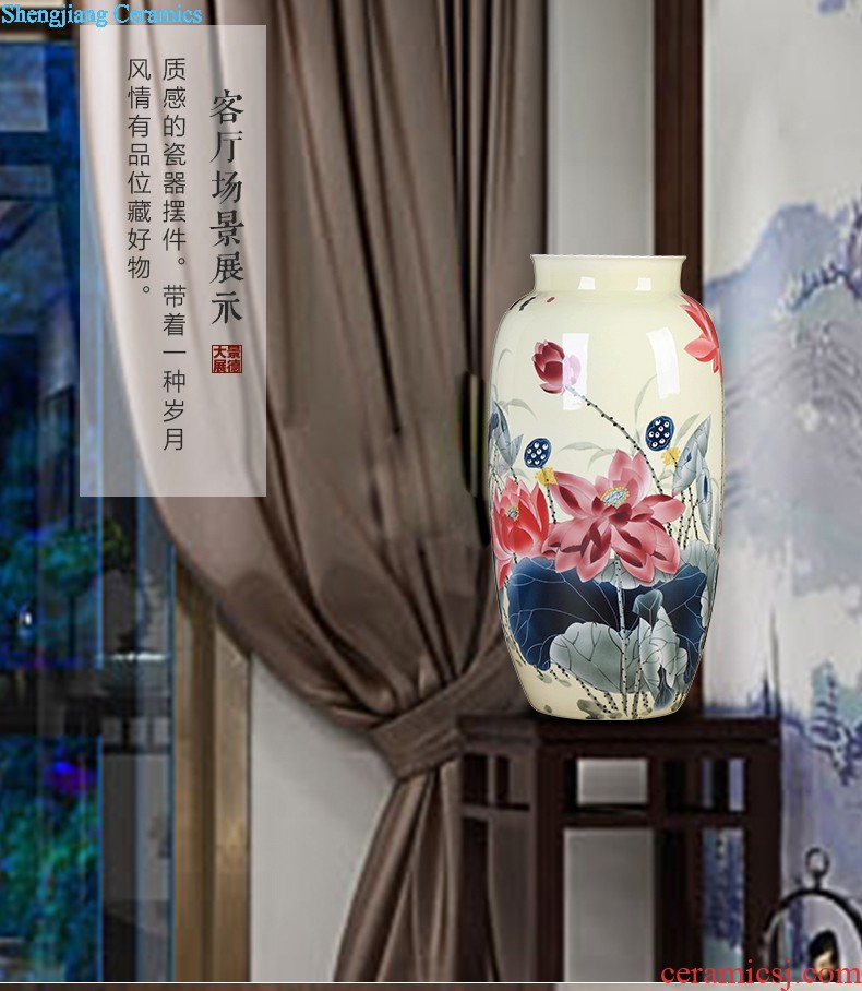 Jingdezhen hand-painted ceramics of blue and white porcelain vase Imitation of classical Ming and qing dynasties antique rich ancient frame furnishing articles Household act the role ofing is tasted