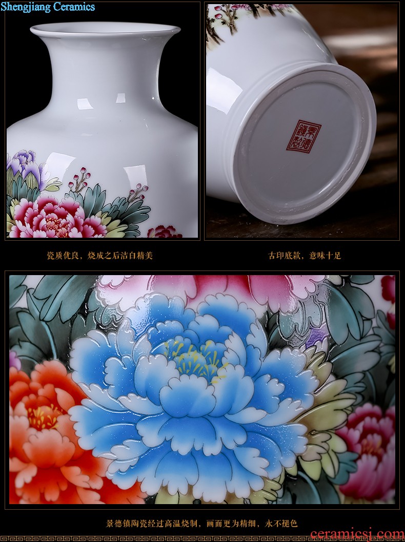 Jingdezhen ceramic vase creative dry flower flower arranging Chinese style restoring ancient ways contemporary and contracted home sitting room adornment is placed