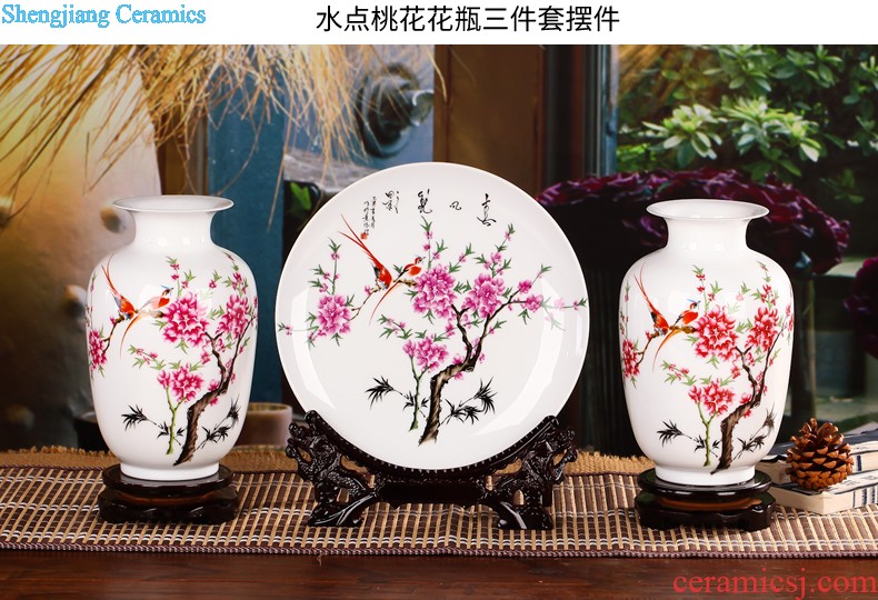 Simple black white vase furnishing articles sitting room TV ark flower arranging, jingdezhen ceramics european-style soft adornment