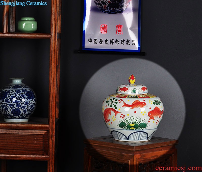 Jingdezhen ceramics vase rich ancient frame sitting room adornment small gourd furnishing articles furnishing articles decoration household arts and crafts