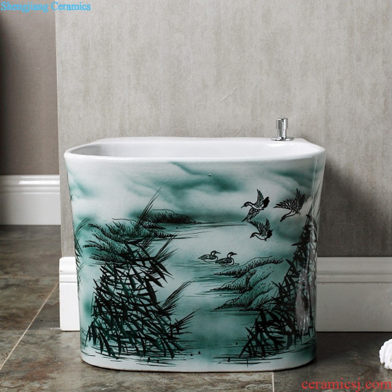 Lavabo ceramic column toilet bowl washing pool balcony sink lavatory toilet pillar landing