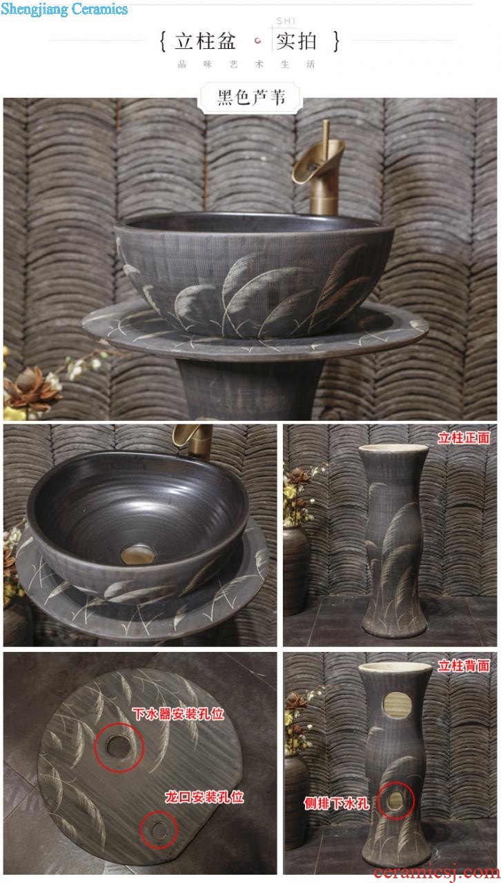 Toilet is ceramic art basin mop mop pool pool one-piece mop pool diameter 40 cm archaistic design