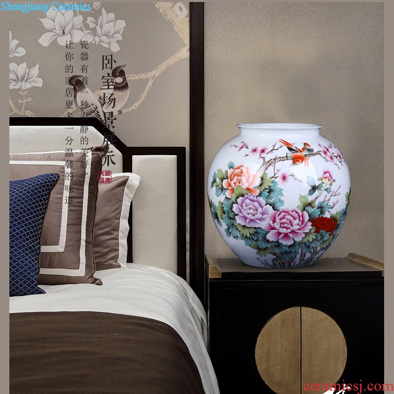 Hand-painted jingdezhen ceramic vase ikea sitting room adornment creative decoration of Chinese style restoring ancient ways the gourd bottle home furnishing articles