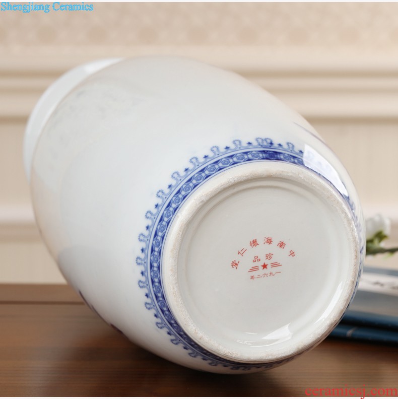 Jingdezhen ceramics large gourd vase furnishing articles contracted and contemporary home sitting room adornment rich ancient frame furnishing articles