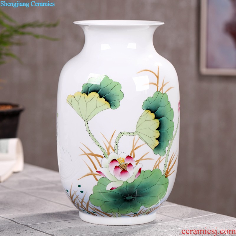 Antique hand-painted blue and white porcelain kiln vase furnishing articles sitting room flower arranging Chinese jingdezhen ceramics decoration