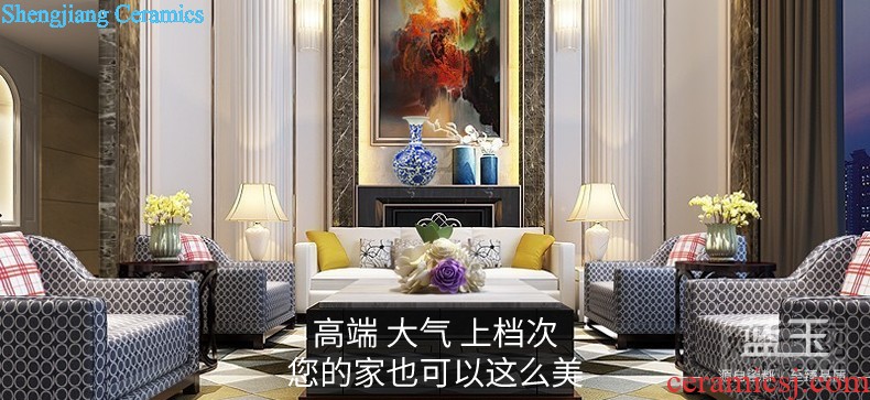 Jingdezhen ceramics glaze crystal vase flower arranging flowers sitting room, the new Chinese style household adornment handicraft furnishing articles