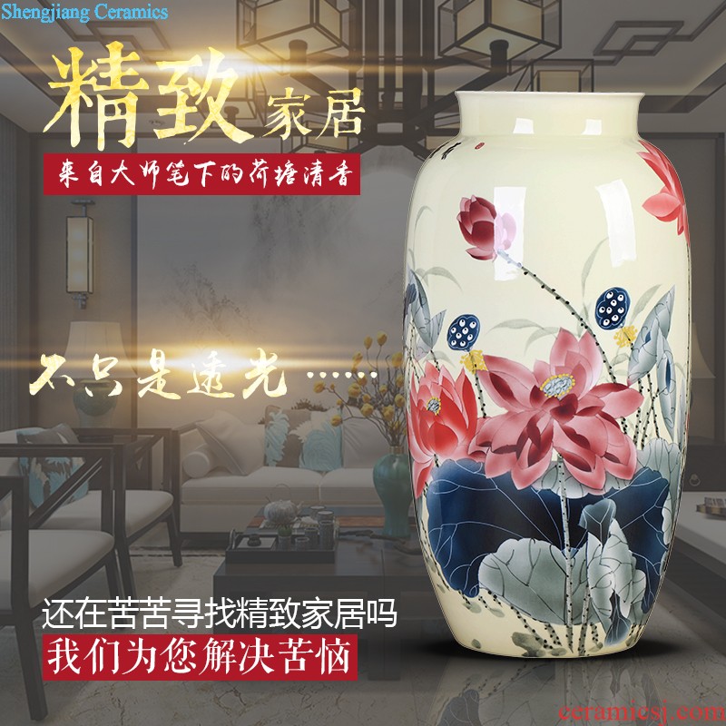 Jingdezhen hand-painted ceramics of blue and white porcelain vase Imitation of classical Ming and qing dynasties antique rich ancient frame furnishing articles Household act the role ofing is tasted