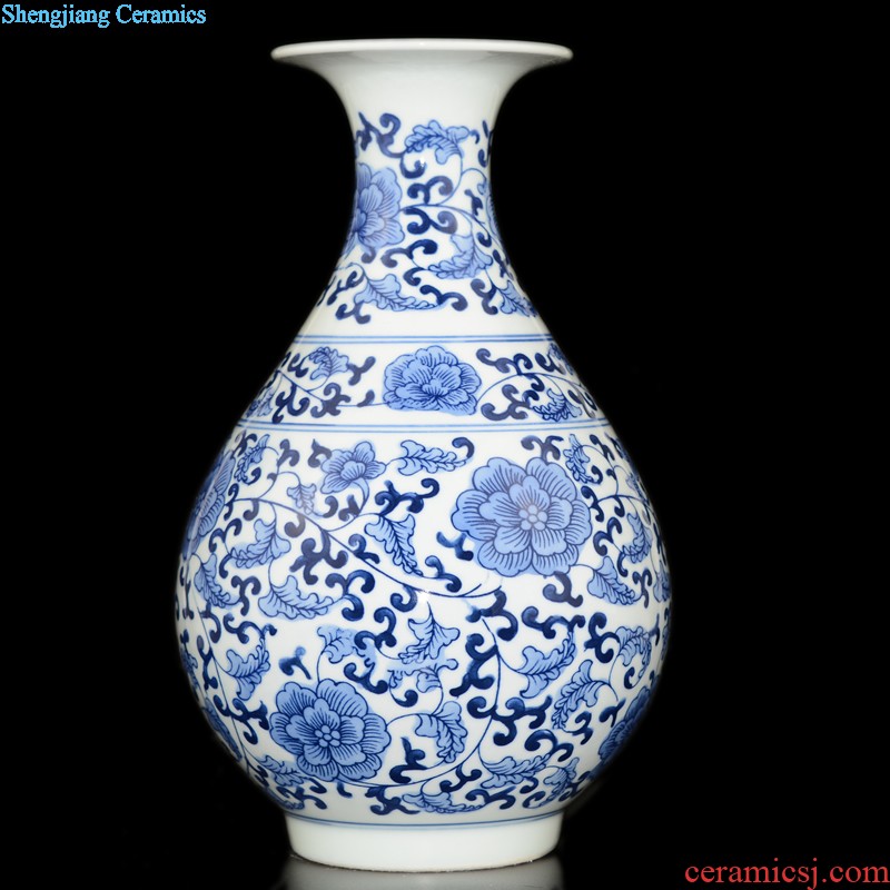 Jingdezhen ceramics glaze crystal vase flower arranging flowers sitting room, the new Chinese style household adornment handicraft furnishing articles