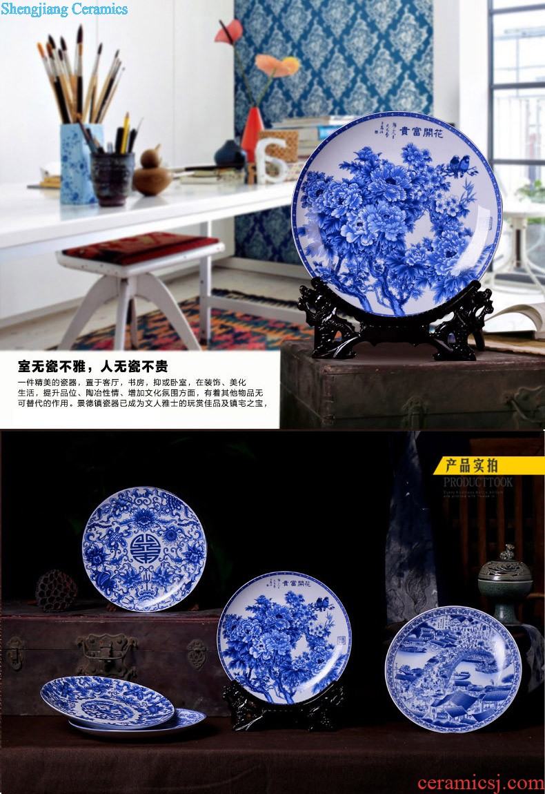 Exhibition of jingdezhen ceramics landscape plate hanging dish Furnishing articles home decoration ceramic decoration plate