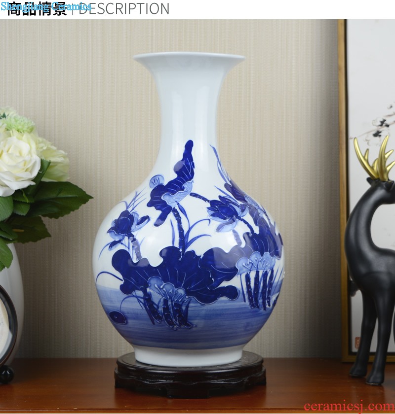 Art kiln porcelain vase decoration Flower glaze olive bottle Modern home furnishing articles porcelain arts and crafts