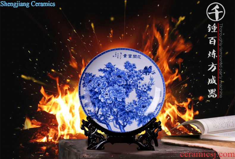 Exhibition of jingdezhen ceramics landscape plate hanging dish Furnishing articles home decoration ceramic decoration plate